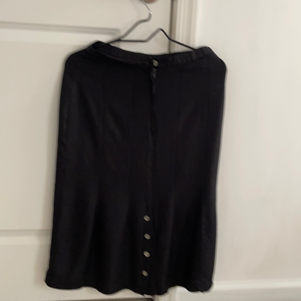 Black linen skirt
